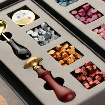 DIY Wax Seal Map Gift Box Kit Detachable Stamp Spoon Set